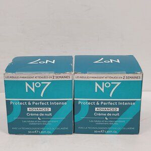 No7 Protect & Perfect Intense Advanced Night Cream 50mL 1.69 Fl. Oz Set of 2 NIB